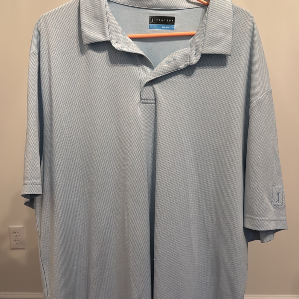 PGA Tour Men's Light Blue Polo Shirt